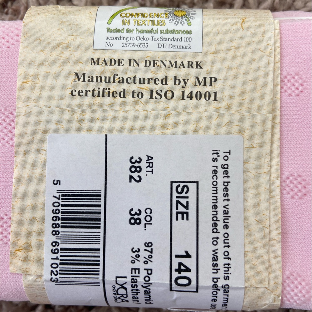 MP Denmark Kids‎ Girls Pink Tactel Tights Dots Soft 8/10 12/13 - Picture 2 of 3